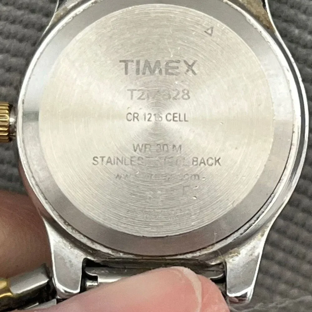 Timex Women's Gold Silver Two Tone Water Resistance Expansion Band Watch‎ T2M828
